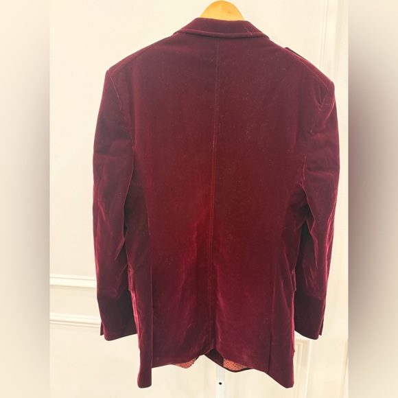 Vintage Inserch Burgundy Velvet Blazer - Picture 4 of 6